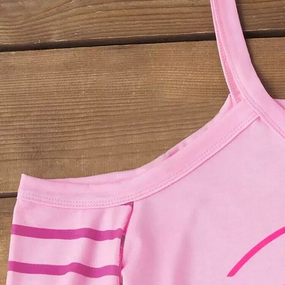 Barbie Come On Let's Go Party Pink Cold Shoulder Knit Top & Earrings Womens Size - Picture 5 of 14